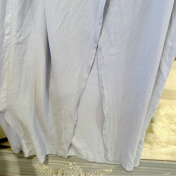 ✨FLYNN SKYE Wrap Maxi Dress Blue V-neck open Front‎ XS - Picture 5 of 12